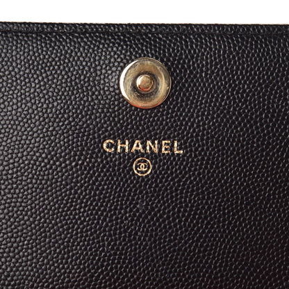 Chanel Caviar Quilted Square Wallet On Chain WOC Black 6 of 14