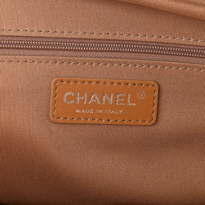 Chanel Aged Calfskin Quilted Medium Chain Detail Flap Light Brown 10 of 11