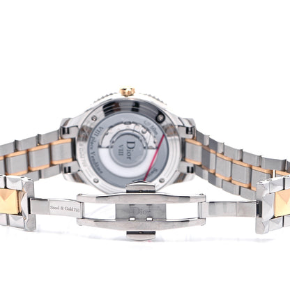 Christian Dior Stainless Steel 18K Rose Gold Diamond Mother of Pearl 32mm Dior VIII Montaigne Automatic Watch 5 of 7