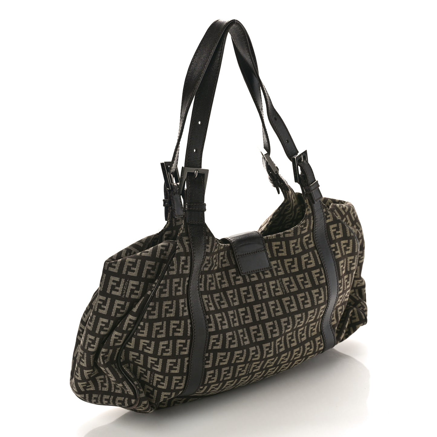 Zucchino Vitello Shoulder Bag Testa di Moro Beige