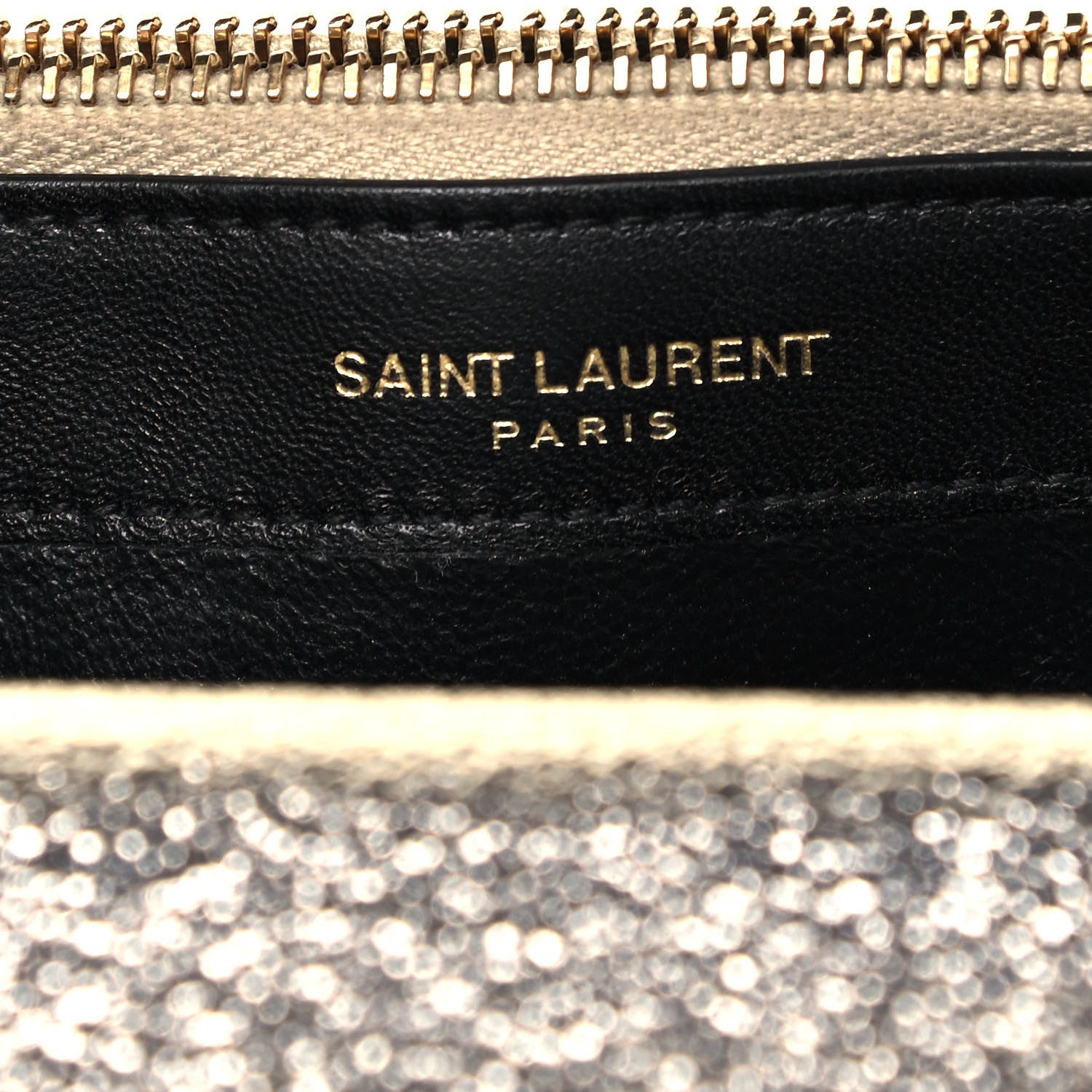Saint Laurent Metallic Calfskin Small Classic Monogram Kate Satchel Gold 6 of 8