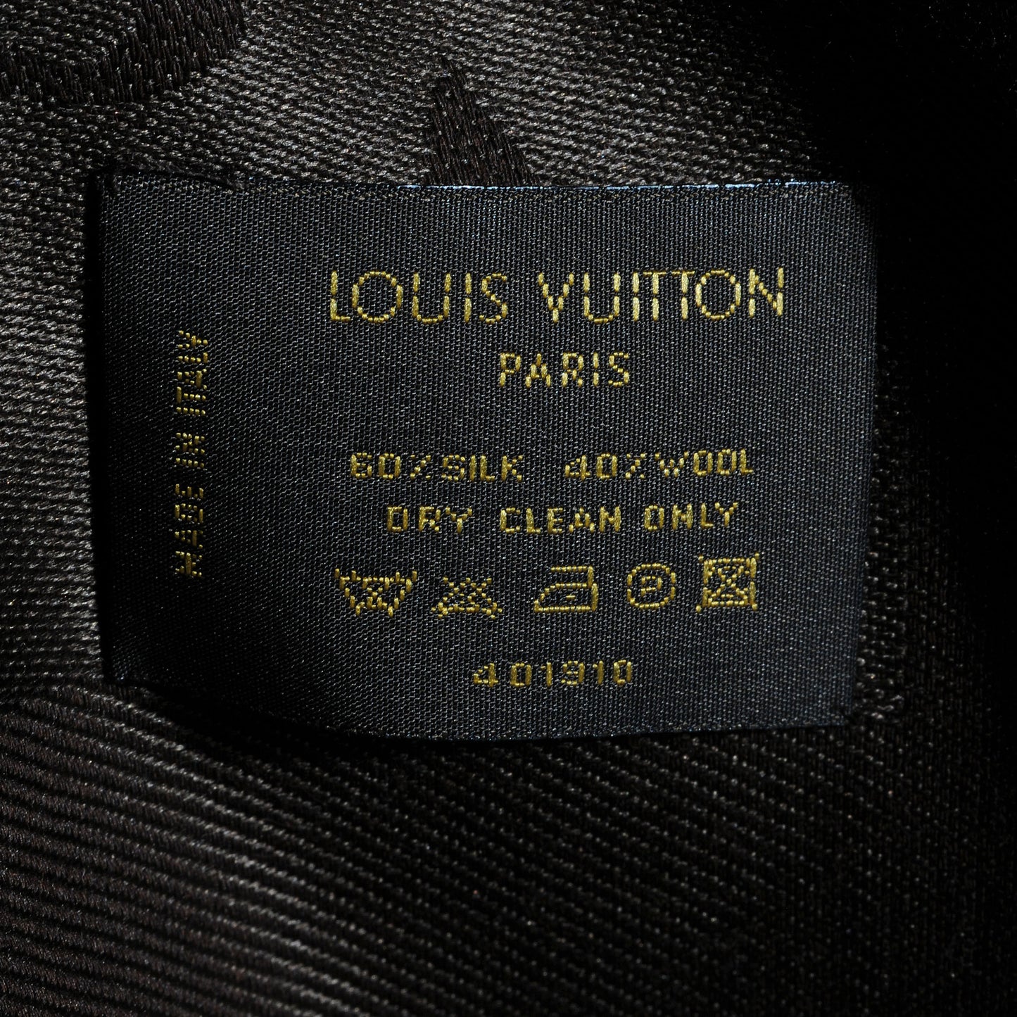 Wool Silk Monogram Shawl Chocolate