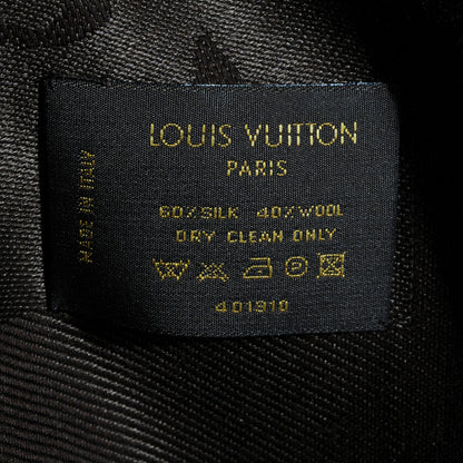 Louis Vuitton Wool Silk Monogram Shawl Chocolate 5 of 5