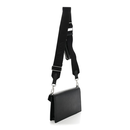 Prada Saffiano City Calf Mini Envelope Bag Black 4 of 11