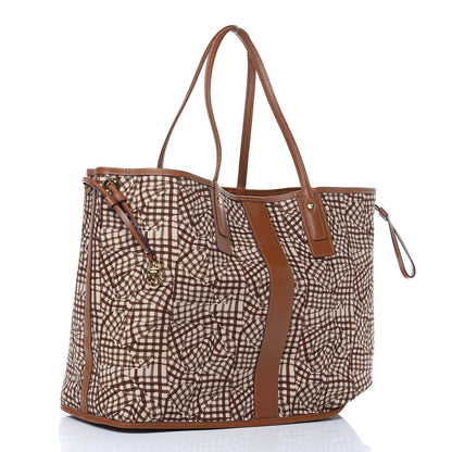 MCM Visetos Large Liz Reversible Shopper Tote Cognac 5 of 14