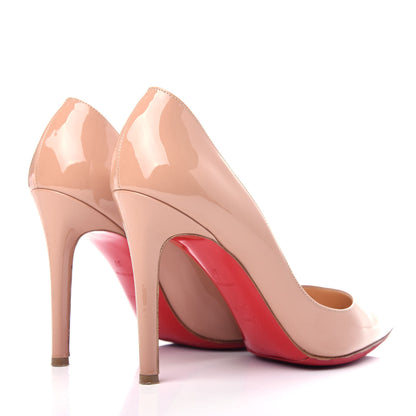 Christian Louboutin Patent Pigalle 100 Pumps 37 Nude 4 of 10