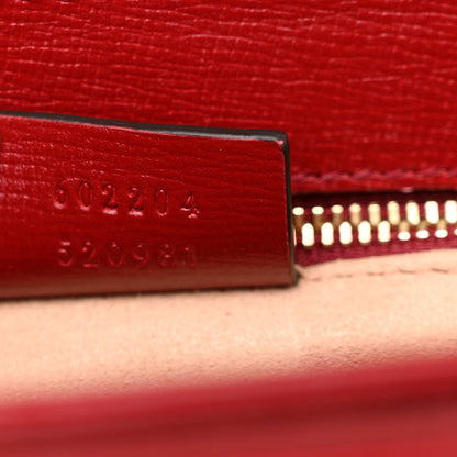 Gucci GG Supreme Monogram Azalea Calfskin Horsebit 1955 Shoulder Bag Beige Ebony New Cherry Red 7 of 10