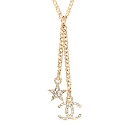 Chanel Pearl Crystal CC Star Necklace Gold 4 of 6