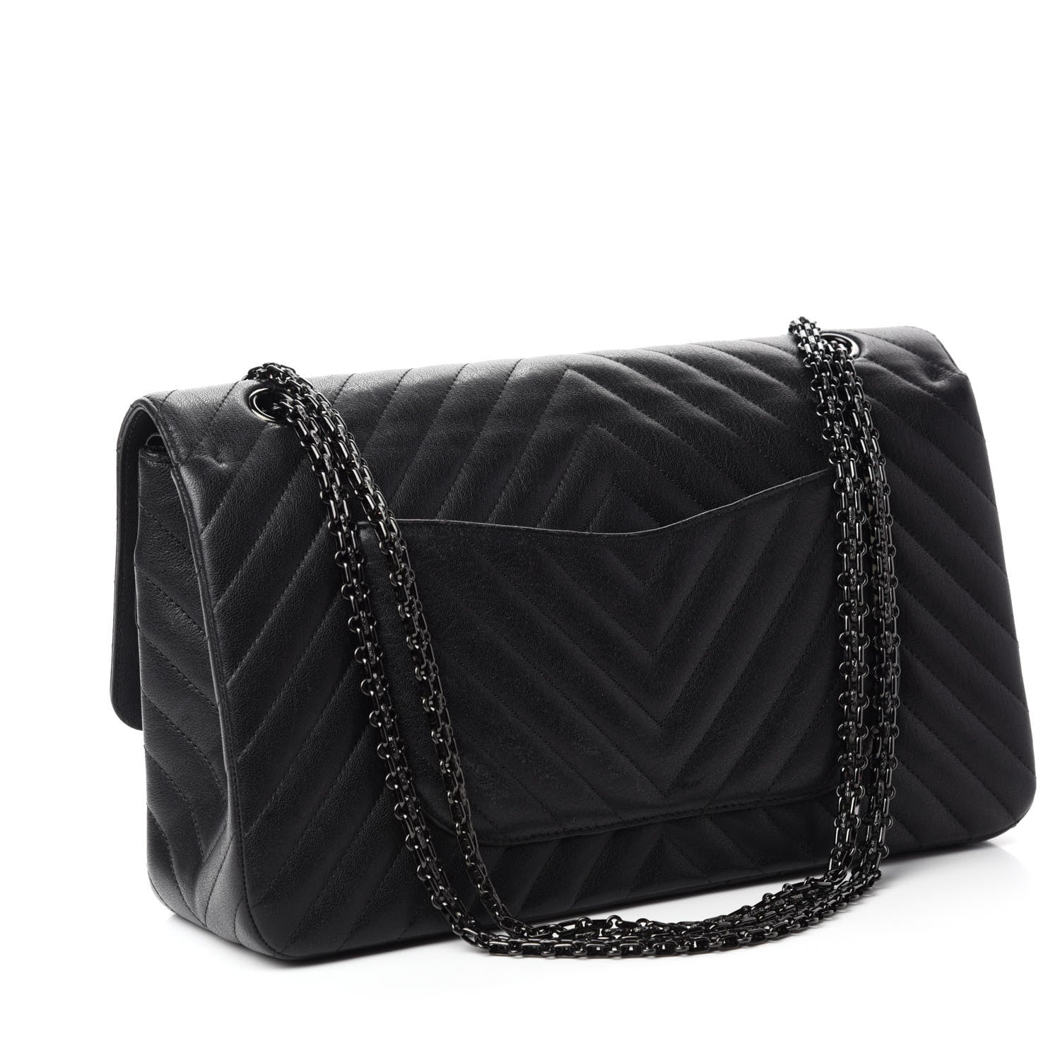 Chanel Sheepskin Chevron Quilted 2.55 Reissue 227 Flap So Black 3 of 20