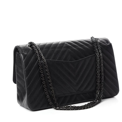 Chanel Sheepskin Chevron Quilted 2.55 Reissue 227 Flap So Black 3 of 20
