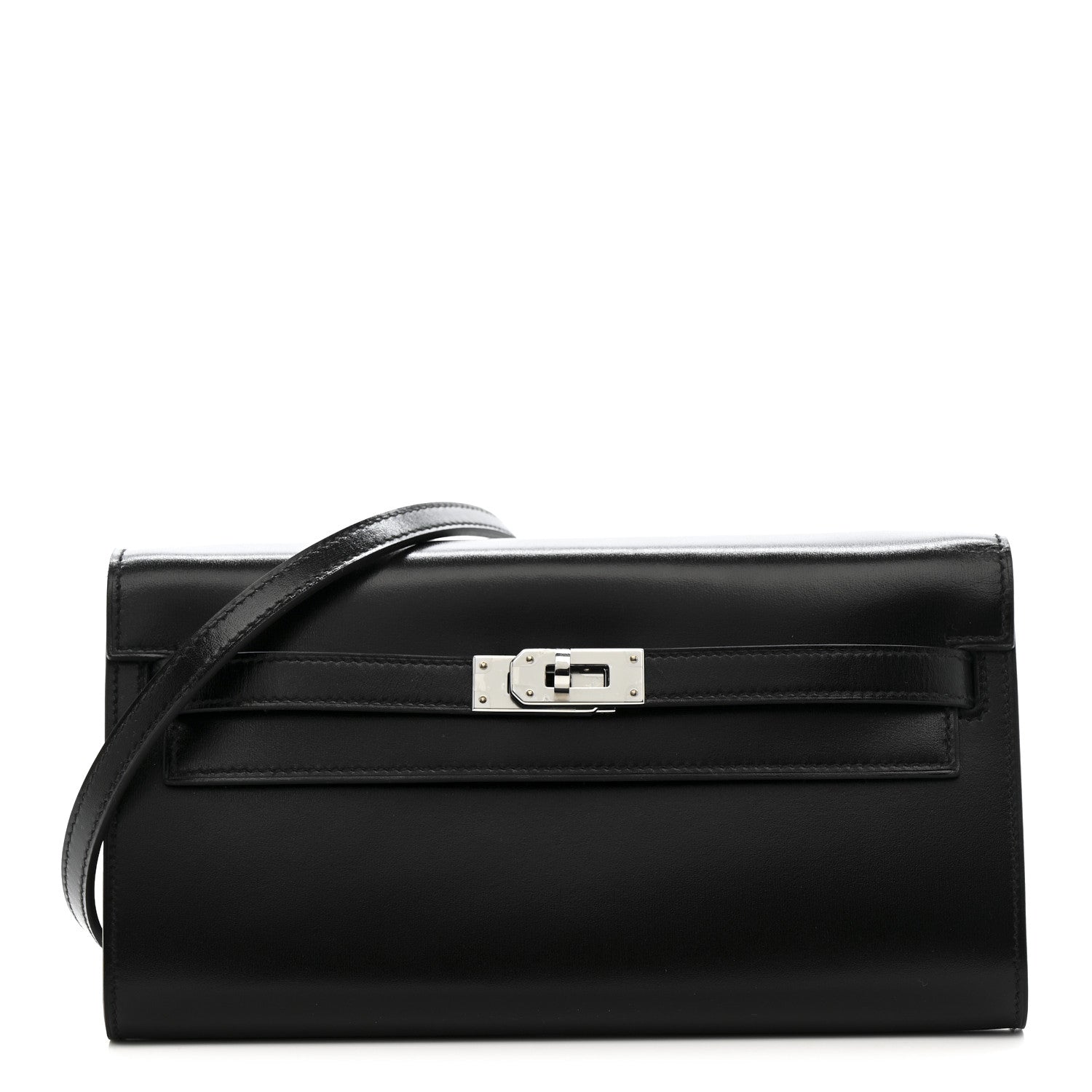 Hermes Box Kelly Wallet To Go Black 1 of 8