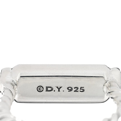 David Yurman Sterling Silver Diamond Lexington Barrel Ring 49 5 4 of 5