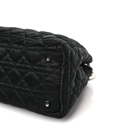 Christian Dior Satin Cannage Charming Lock Flap Shoulder Bag Black 9 of 10