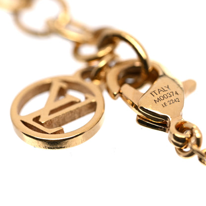 Louis Vuitton Metal Crystal Petit Louis Bracelet Gold 4 of 5