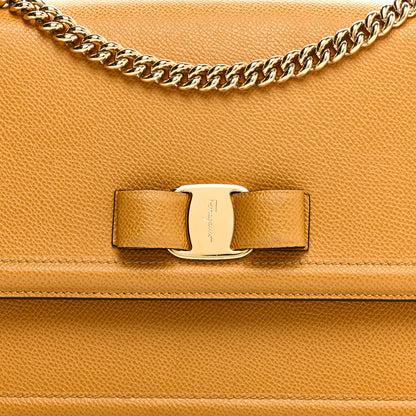 Salvatore Ferragamo Pebble Calfskin Ginny Shoulder Bag Langur 6 of 8