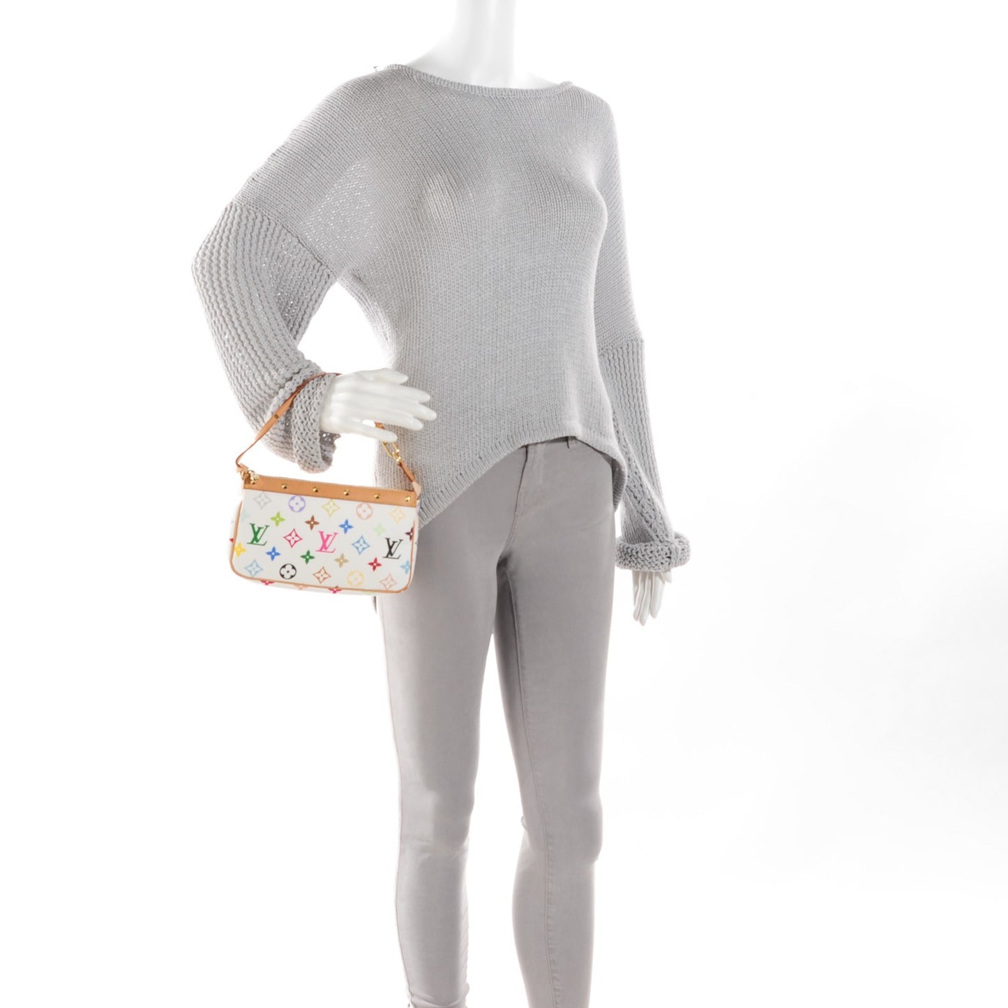 Monogram Multicolor Pochette Accessories White