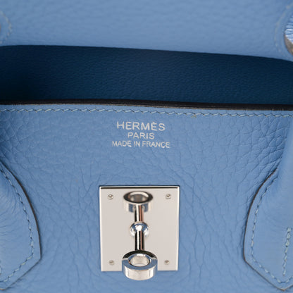 Hermes Taurillon Clemence Birkin 35 Azure 6 of 24