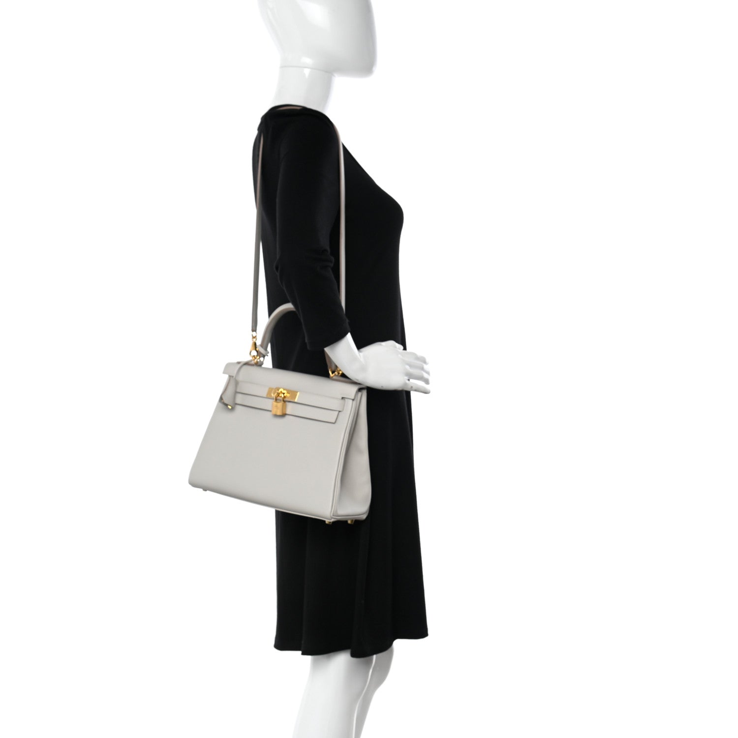 Hermes Evercolor Kelly Retourne 28 Gris Perle 2 of 11