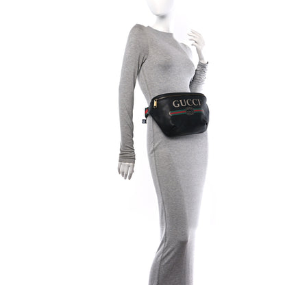Gucci Grained Calfskin Logo Belt Bag Black 2 of 10