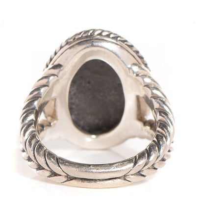 David Yurman Sterling Silver Diamond Cable Coil Ring 8 3 of 5