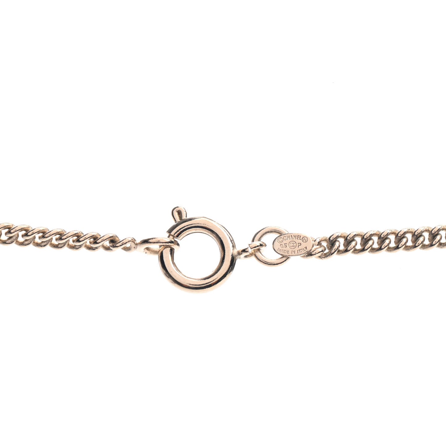 Enamel Heart CC Necklace Gold