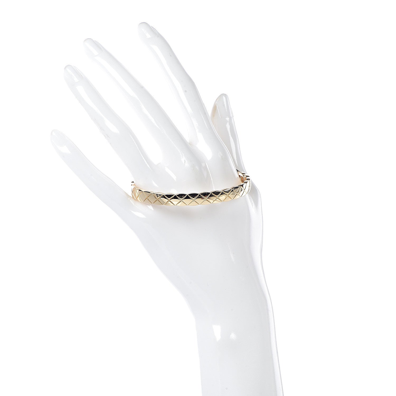 Chanel 18K Yellow Gold Coco Crush Bangle Bracelet M 2 of 5