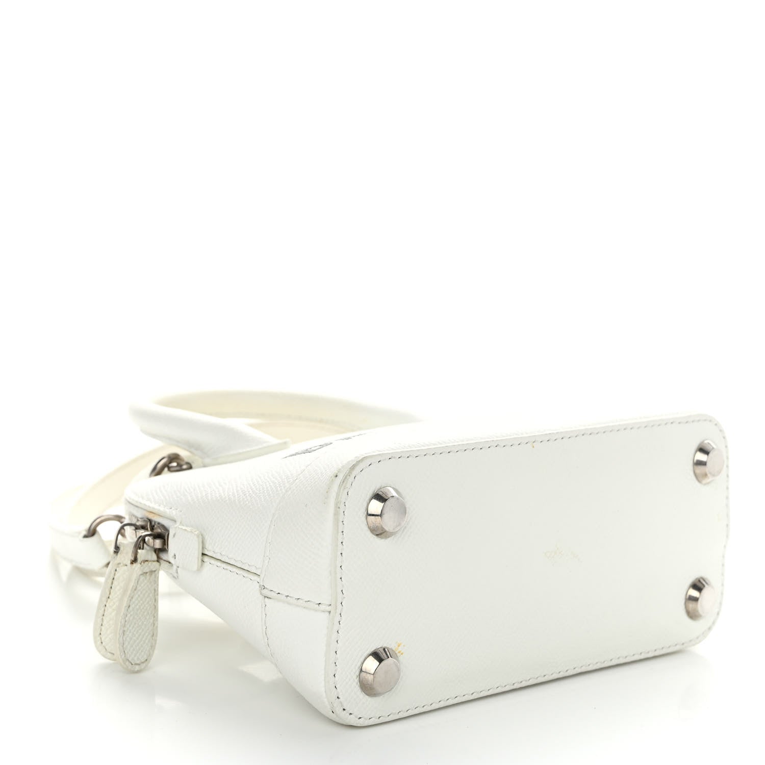 Balenciaga Grained Calfskin XXS Ville Top Handle Bag White Black 4 of 12