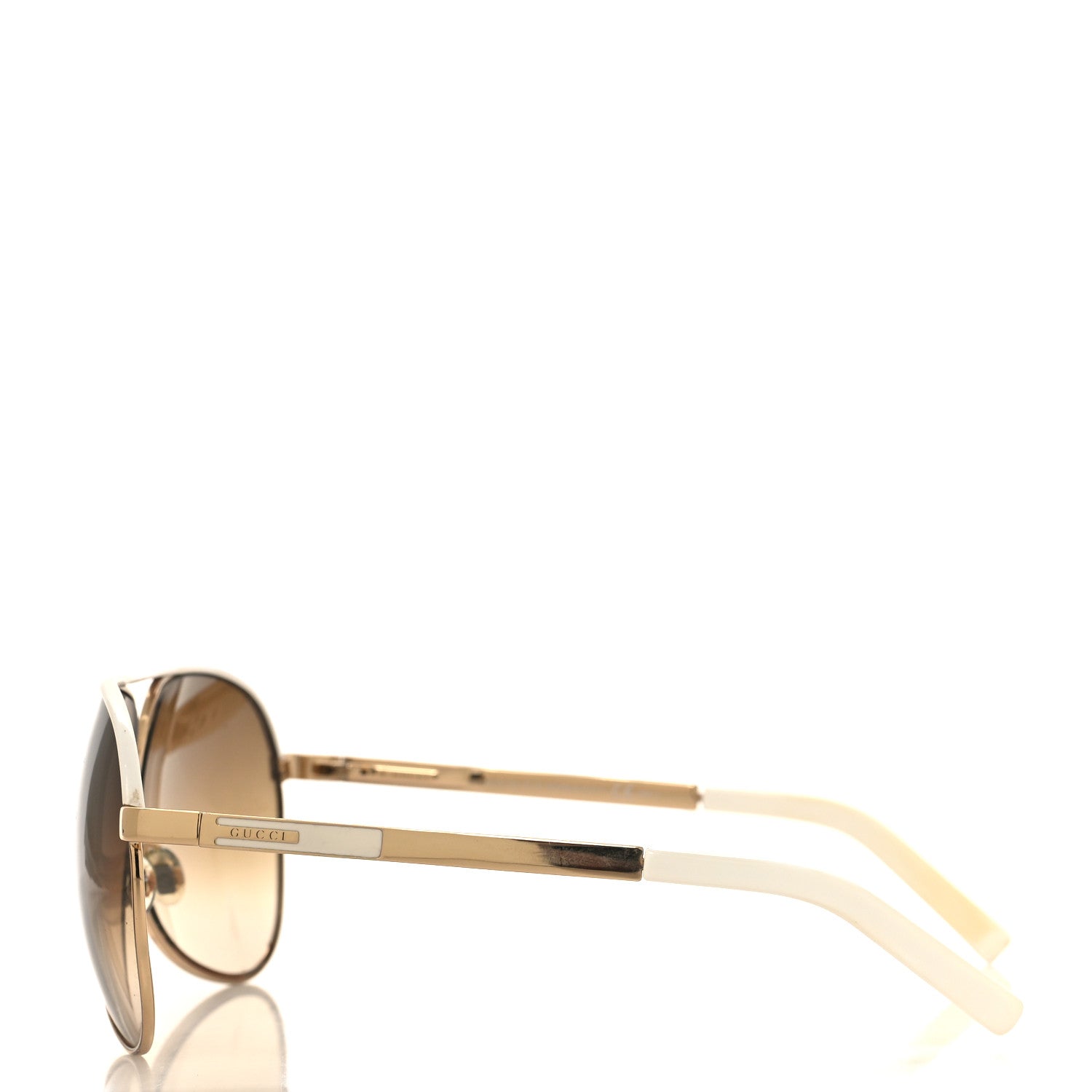 Gucci Metal Aviator Sunglasses 1827/S White Gold 3 of 7