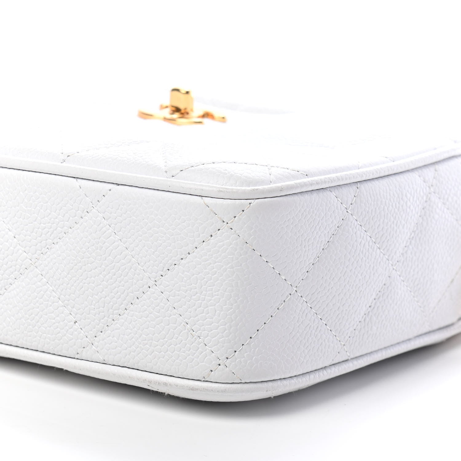 Chanel Caviar Quilted Camera Case White 8 of 13