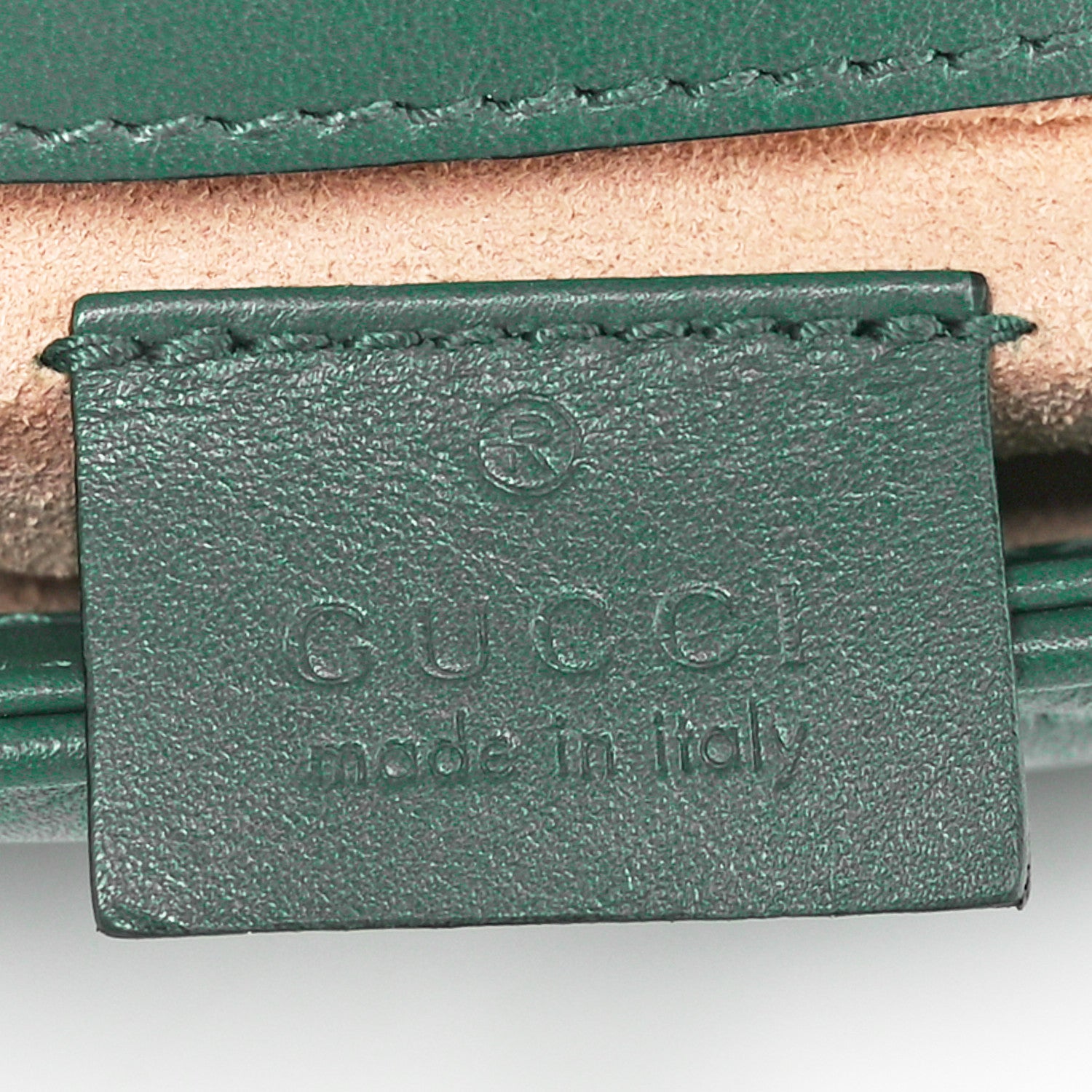 Gucci Calfskin Matelasse Super Mini GG Marmont Shoulder Bag Emerald Green 6 of 11