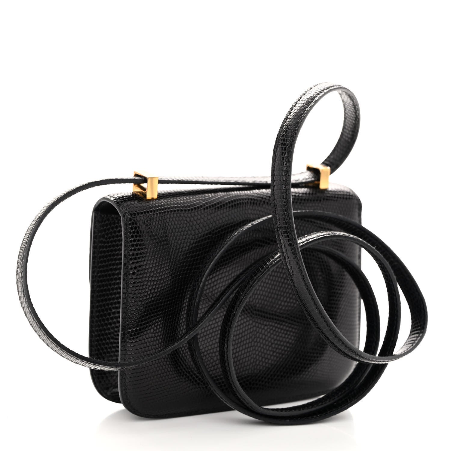 Hermes Lizard Niloticus Micro Constance 14 Black 3 of 11
