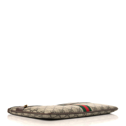 Gucci GG Supreme Monogram Large Ophidia Pouch Clutch Brown 4 of 10