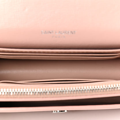 Saint Laurent Calfskin Monogram Sunset Chain Wallet Light Pink 4 of 6