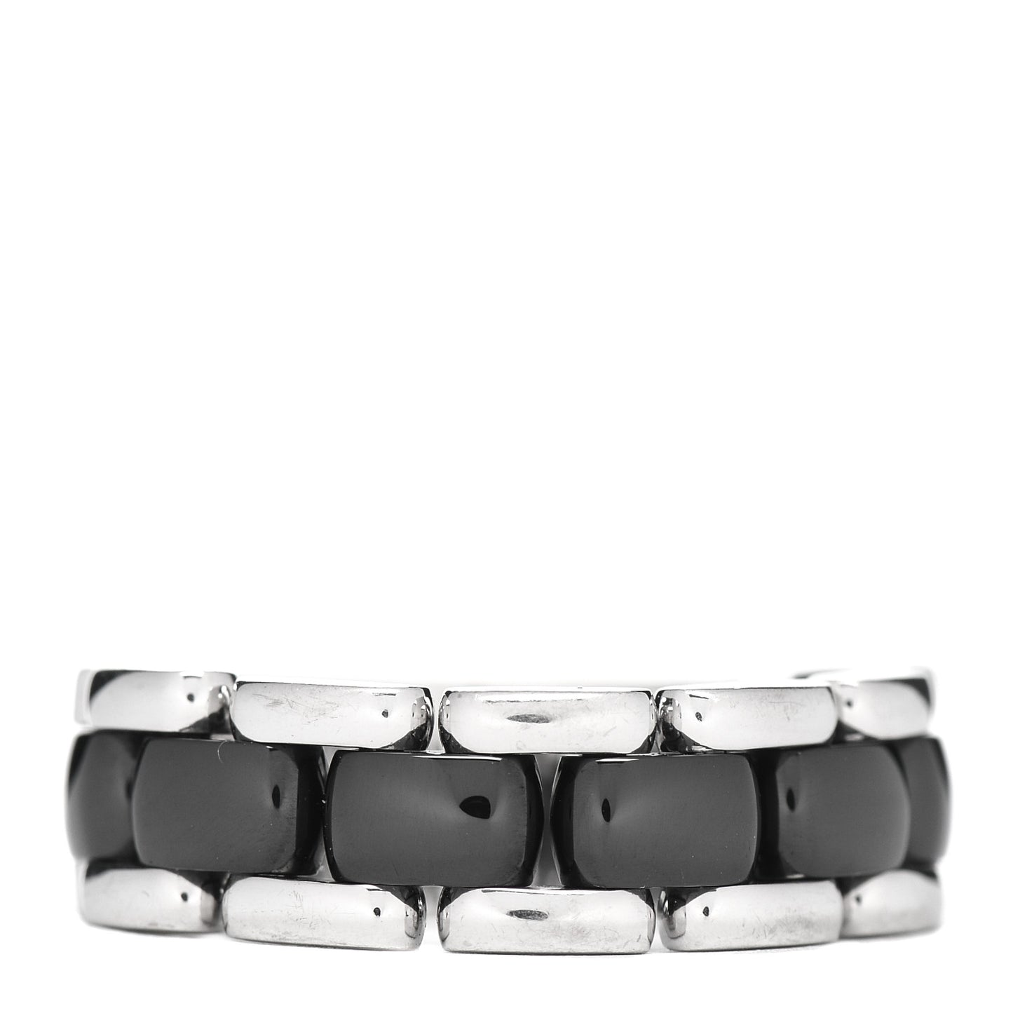 18K White Gold Black Ceramic Medium Ultra Ring 54 7