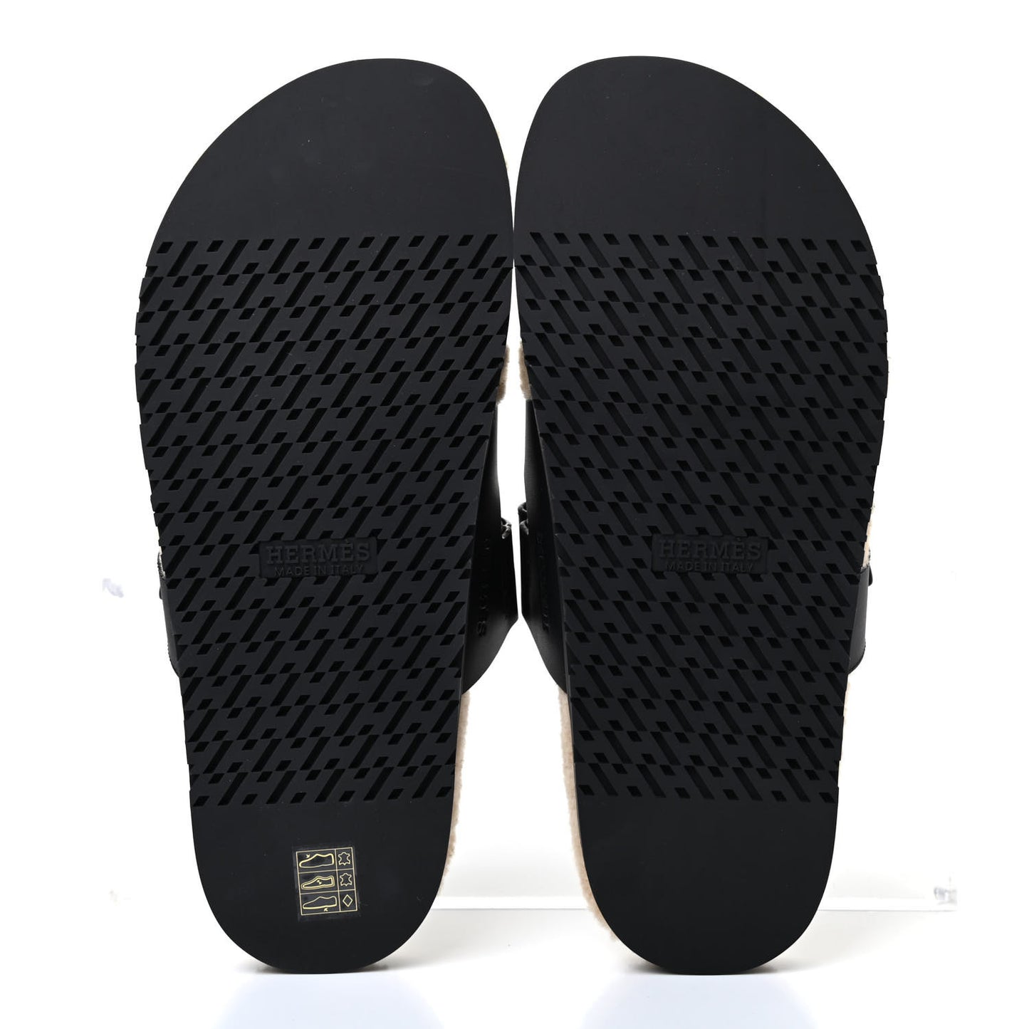 Veau Indios Woolskin Mens Chypre Sandals 43 Black Ecru