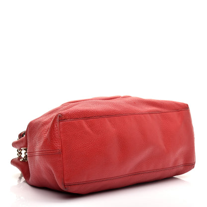 Gucci Pebbled Calfskin Medium Soho Chain Shoulder Bag Tabasco Red 4 of 13