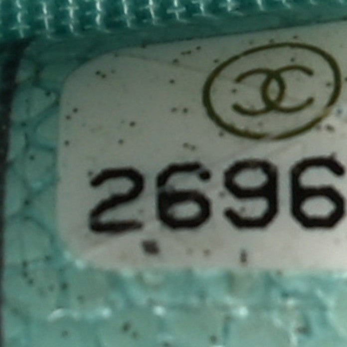 Chanel Caviar Quilted Small Cosmetic Case Light Blue 9 of 11