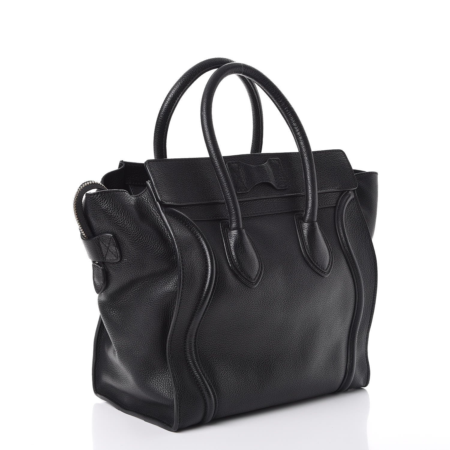 Celine Drummed Calfskin Mini Luggage Black 3 of 11