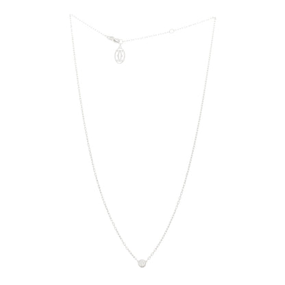 Cartier 18K White Gold Diamond SM D'Amour Pendant Necklace 3 of 6