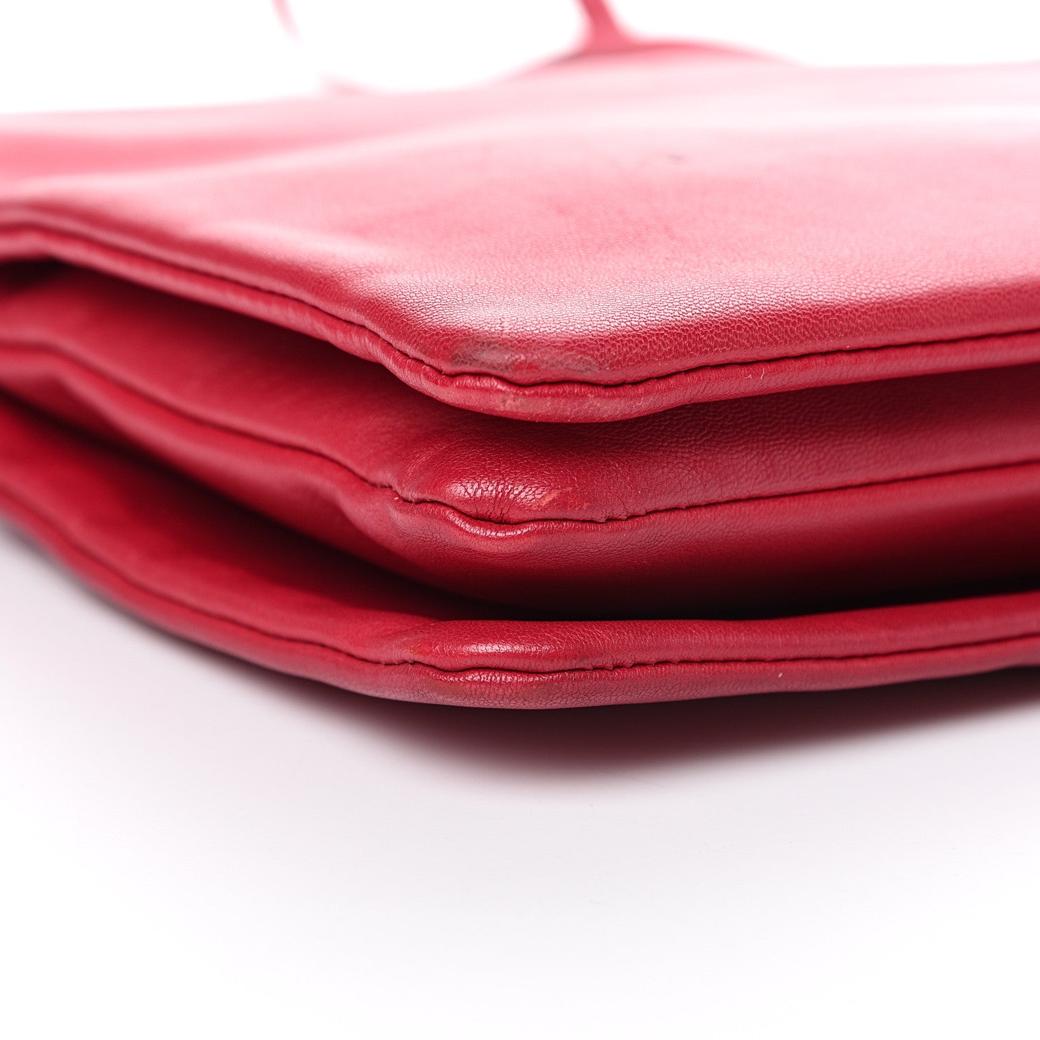 Celine Lambskin Large Trio Crossbody Bag Red 10 of 16
