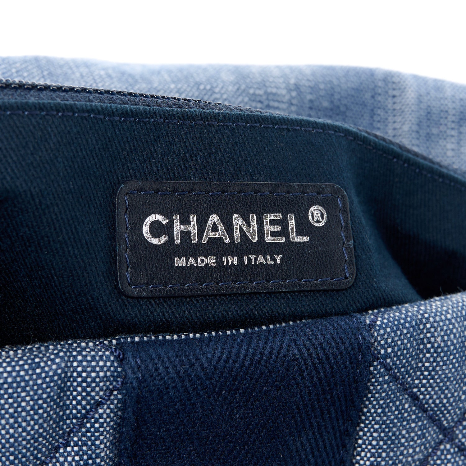 Chanel Denim Quilted Airlines Buckle Messenger Bag Blue 6 of 11