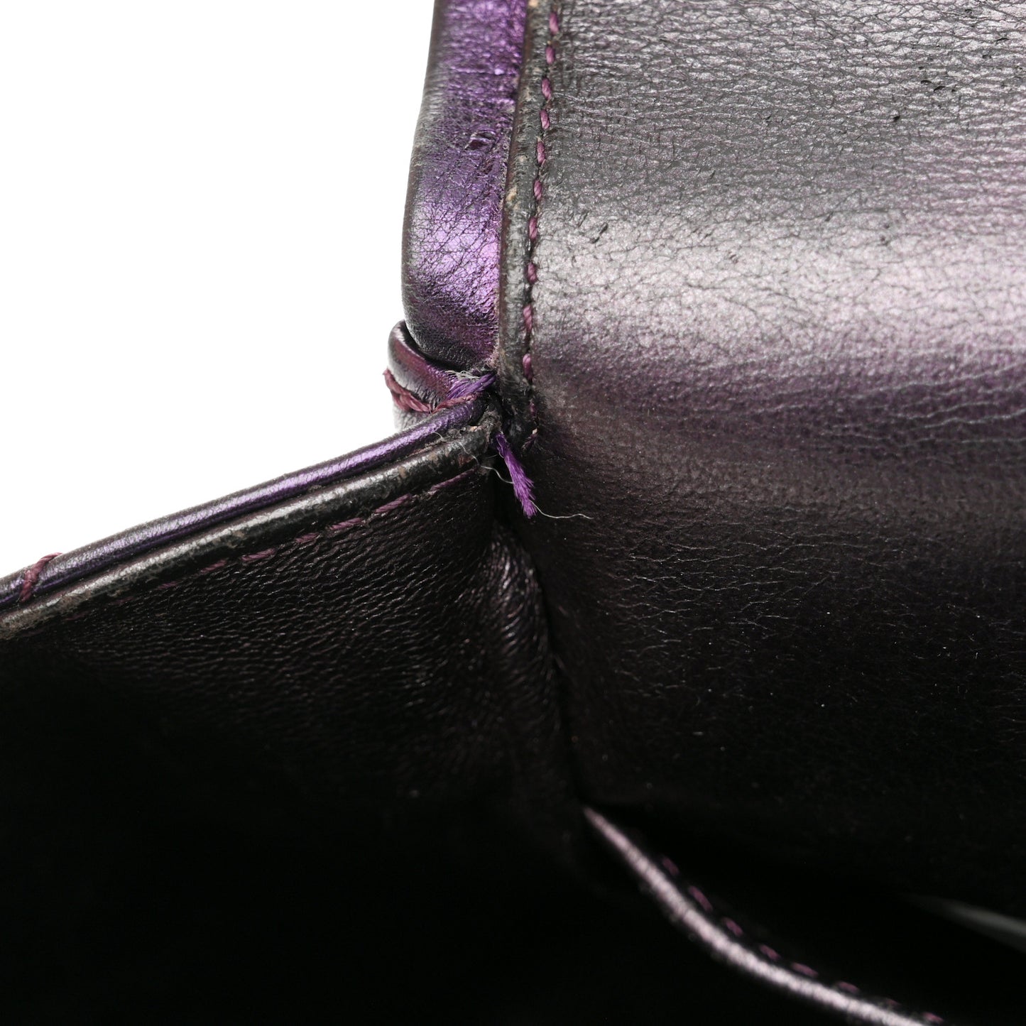 Metallic Aged Calfskin Quilted 2.55 Reissue 227 Flap Purple