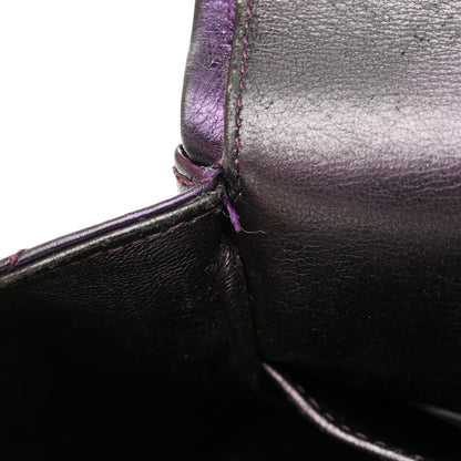 Chanel Metallic Aged Calfskin Quilted 2.55 Reissue 227 Flap Purple 21 of 23