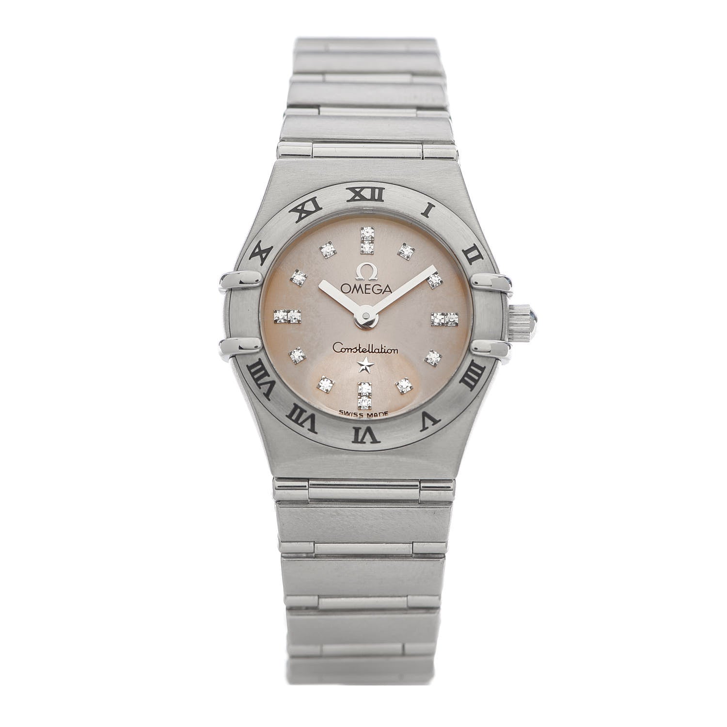Omega Stainless Steel Diamond 23mm Constellation Quartz Watch Pink 1564.66 1 of 6