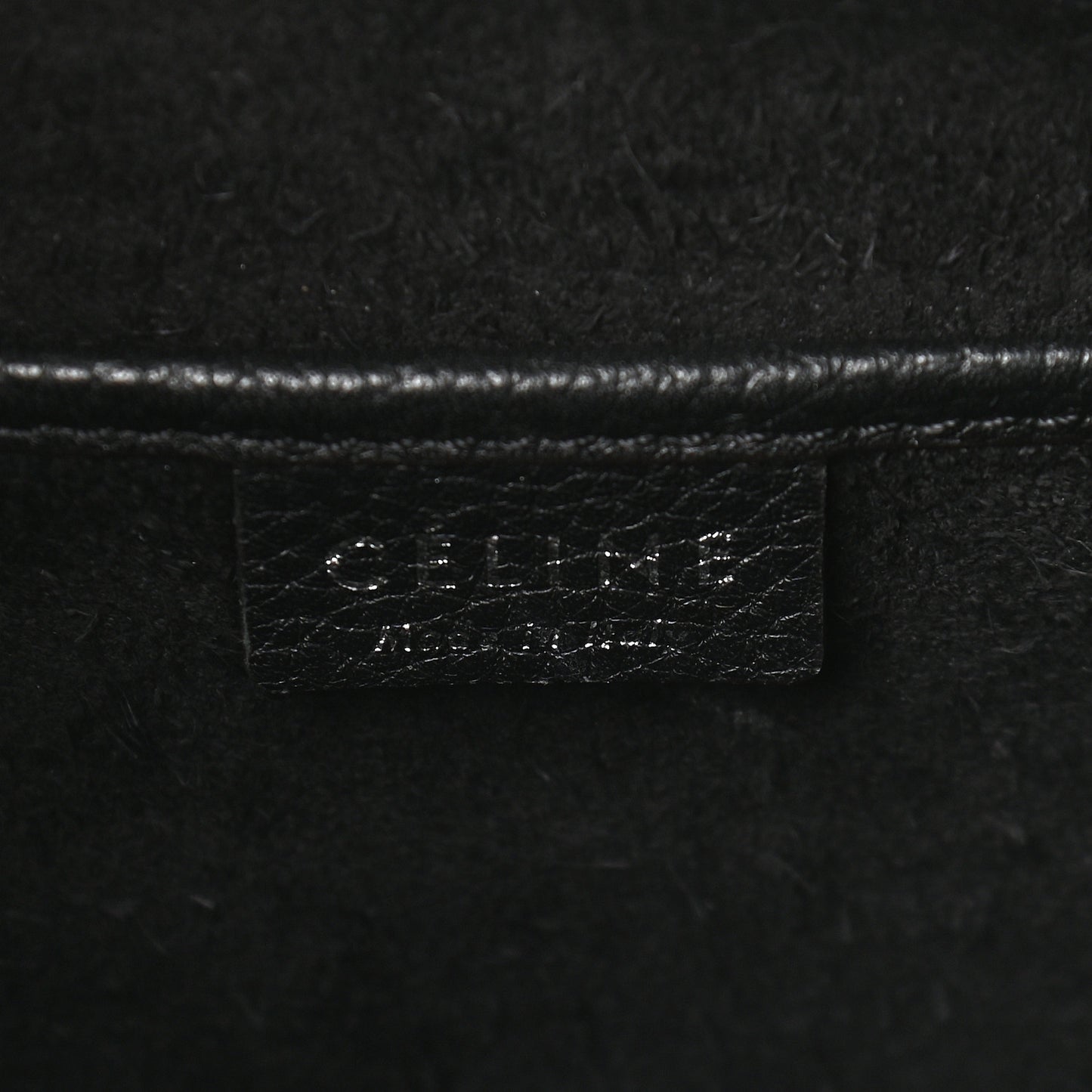 Drummed Calfskin Nano Luggage Black