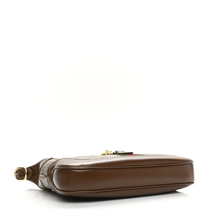 Gucci GG Supreme Monogram Azalea Calfskin Web Small Jackie 1961 Hobo Beige Ebony Brown Sugar 4 of 11