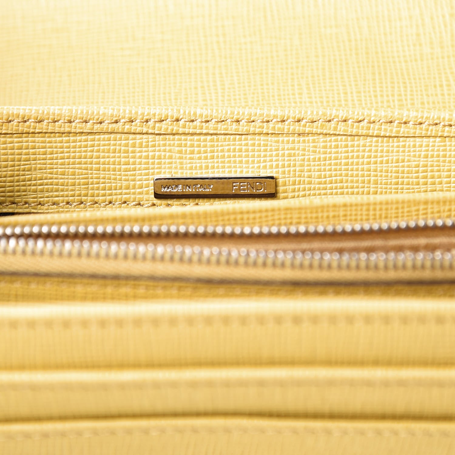 Fendi Vitello Elite Flamingo 2Jours Continental Wallet Giallo Alchemy 7 of 9
