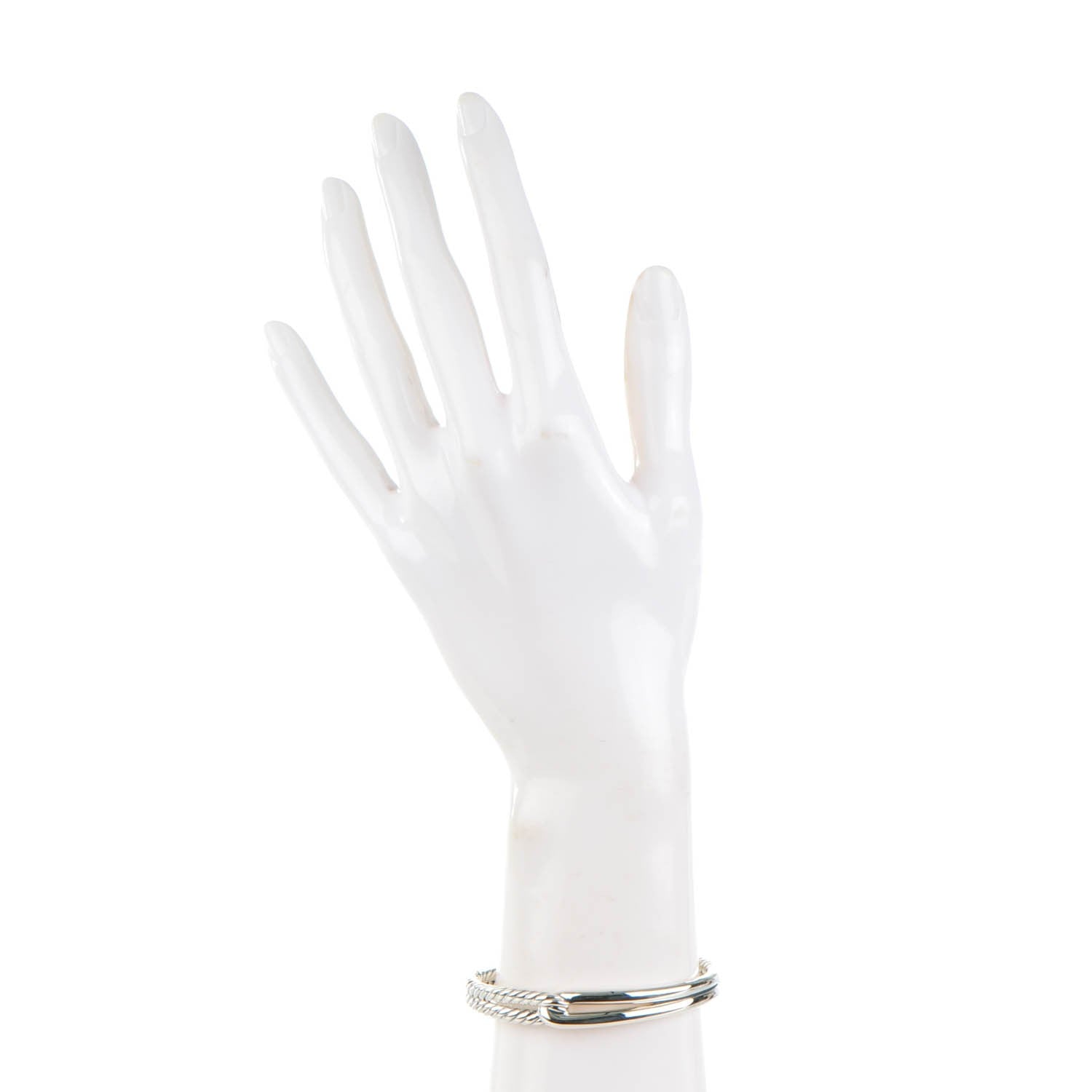 David Yurman Sterling Silver 10mm Single Loop Labyrinth Bracelet 2 of 5