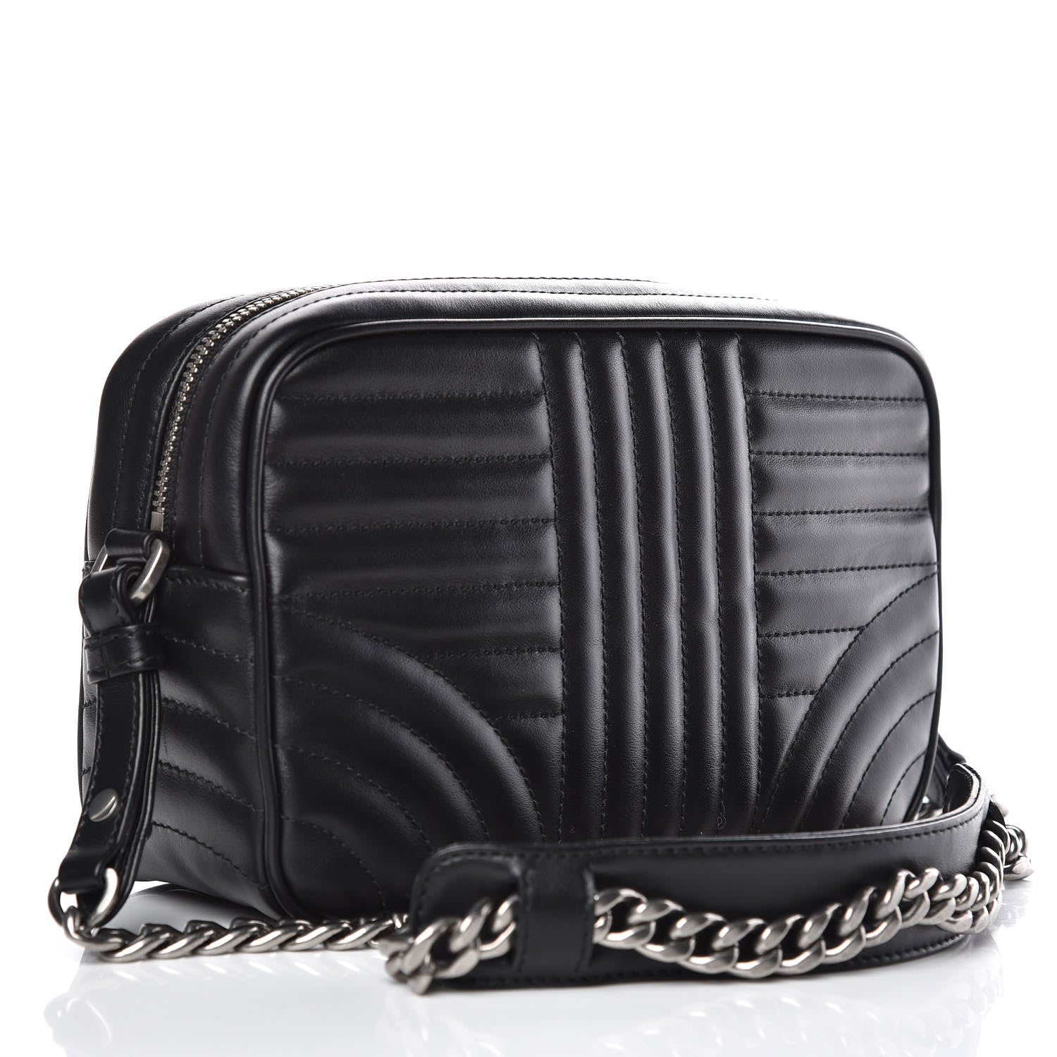 Prada Soft Calfskin Diagramme Crossbody Bag Black 3 of 8