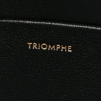 Celine Shiny Calfskin Medium Triomphe Black 7 of 9